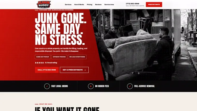 Home page of the Junk Buddy build
