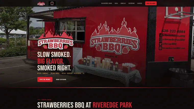 Home page of the Strawberries BBQ build
