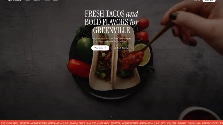Home page of the Taco Brothers build